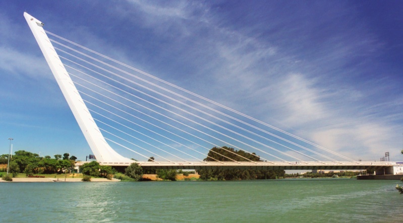 Alamillobrücke in Sevilla
