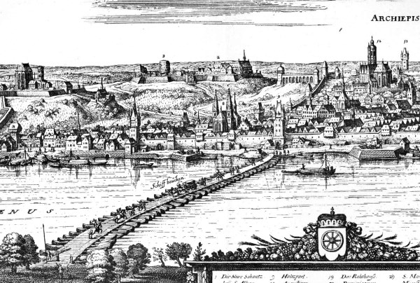 Die Schiffbrücke von Mainz